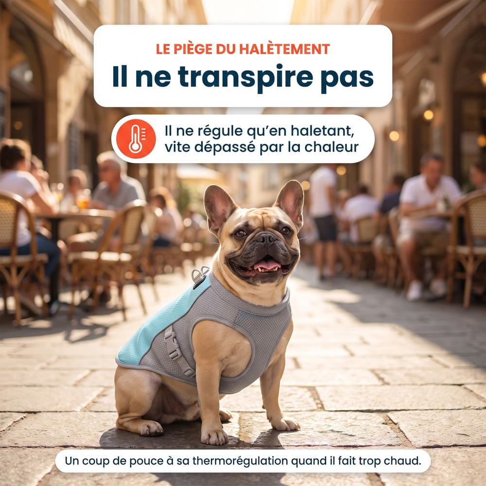 Gilet rafraîchissant pour chien sans gel