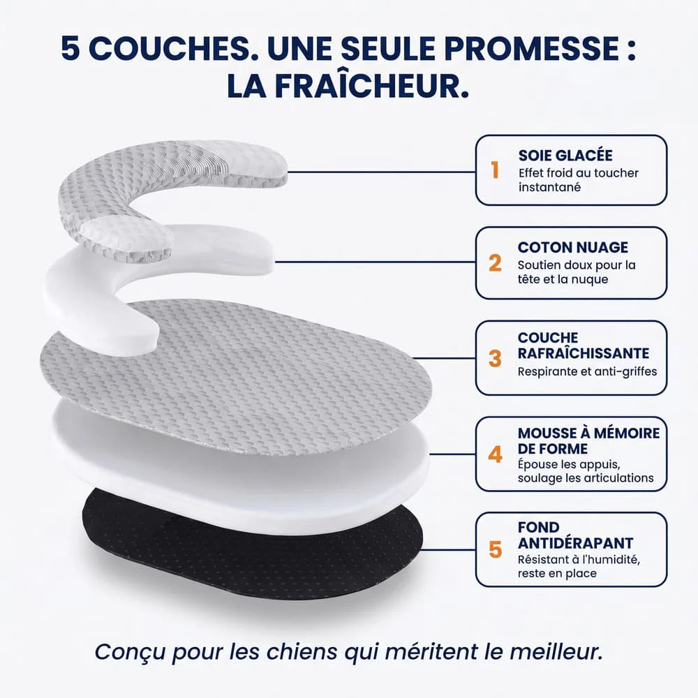 Matelas rafraîchissant pour chien sans gel