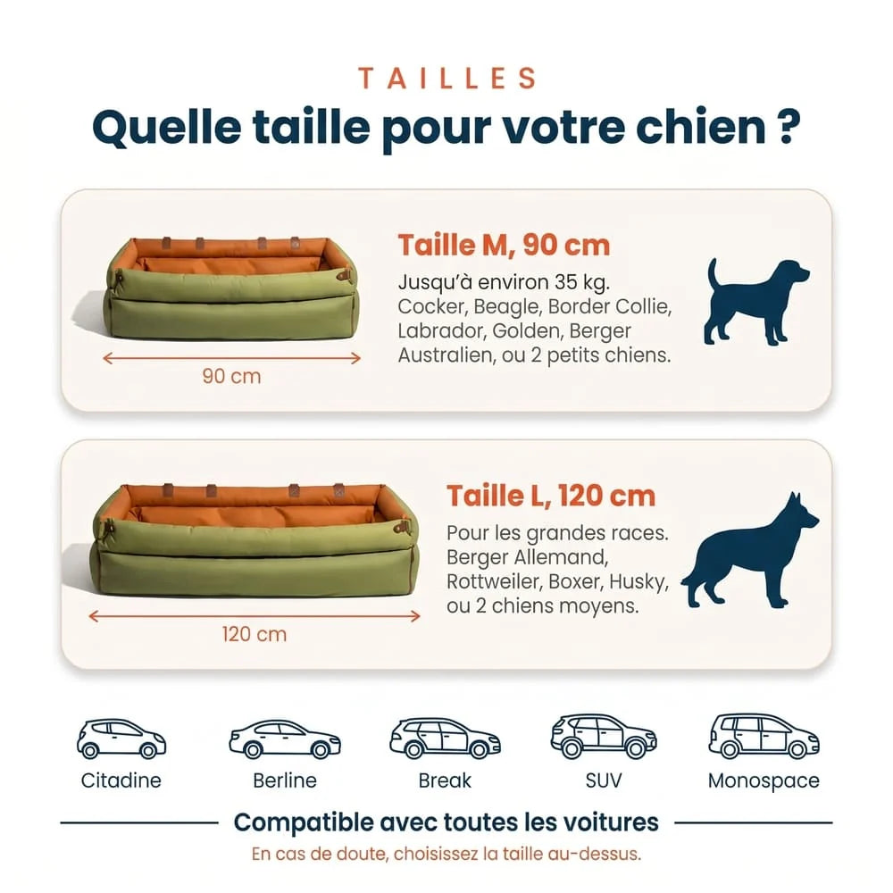 Siège auto pour grand chien