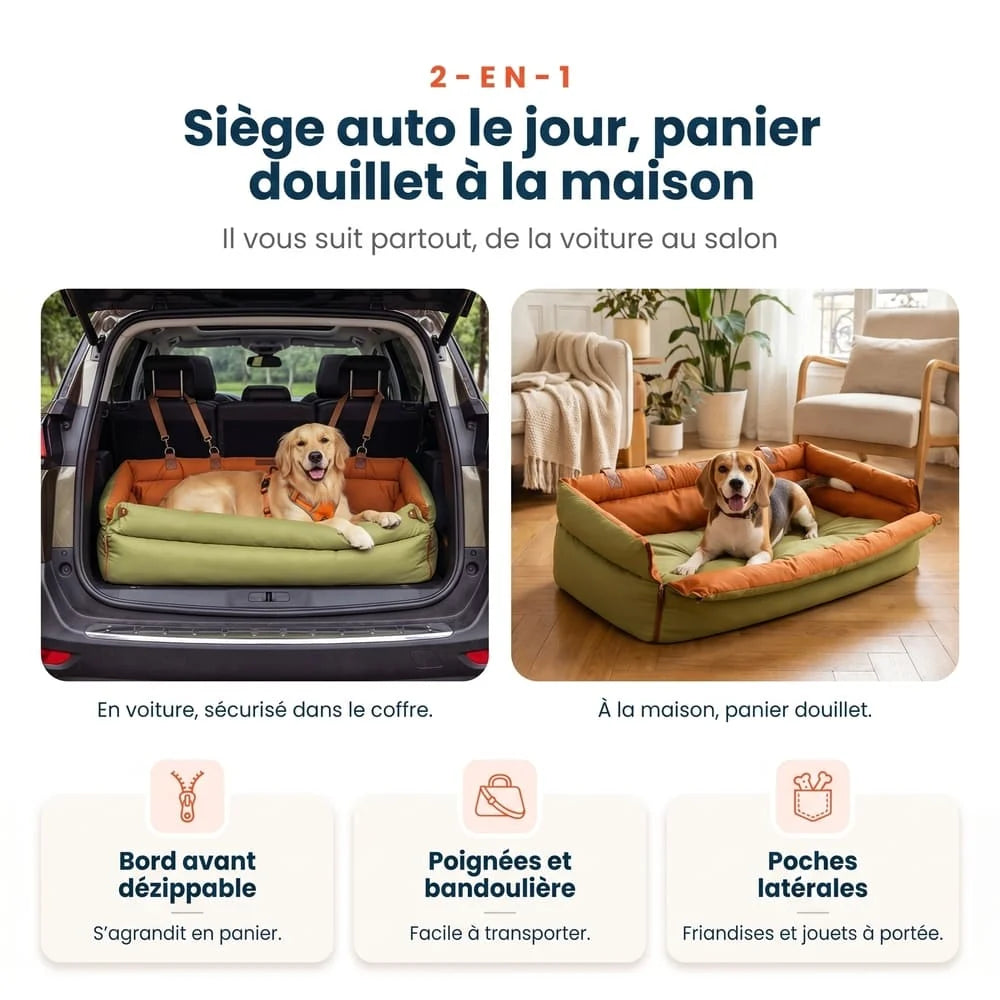 Siège auto pour grand chien