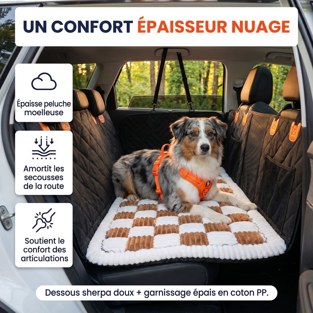 Tapis chien voiture apaisant