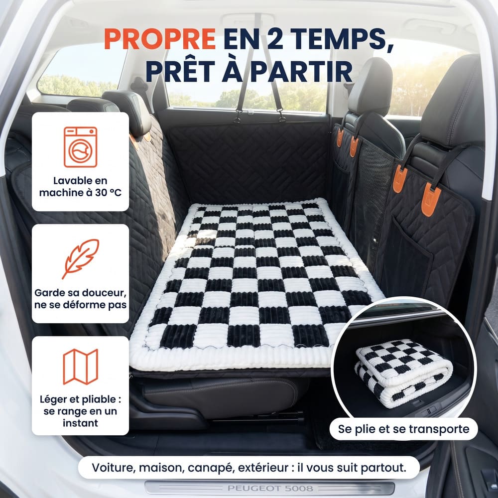 Tapis chien voiture apaisant