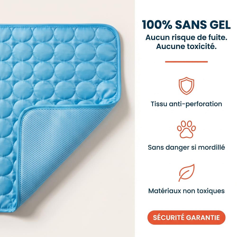 Tapis rafraîchissant pour chien sans gel