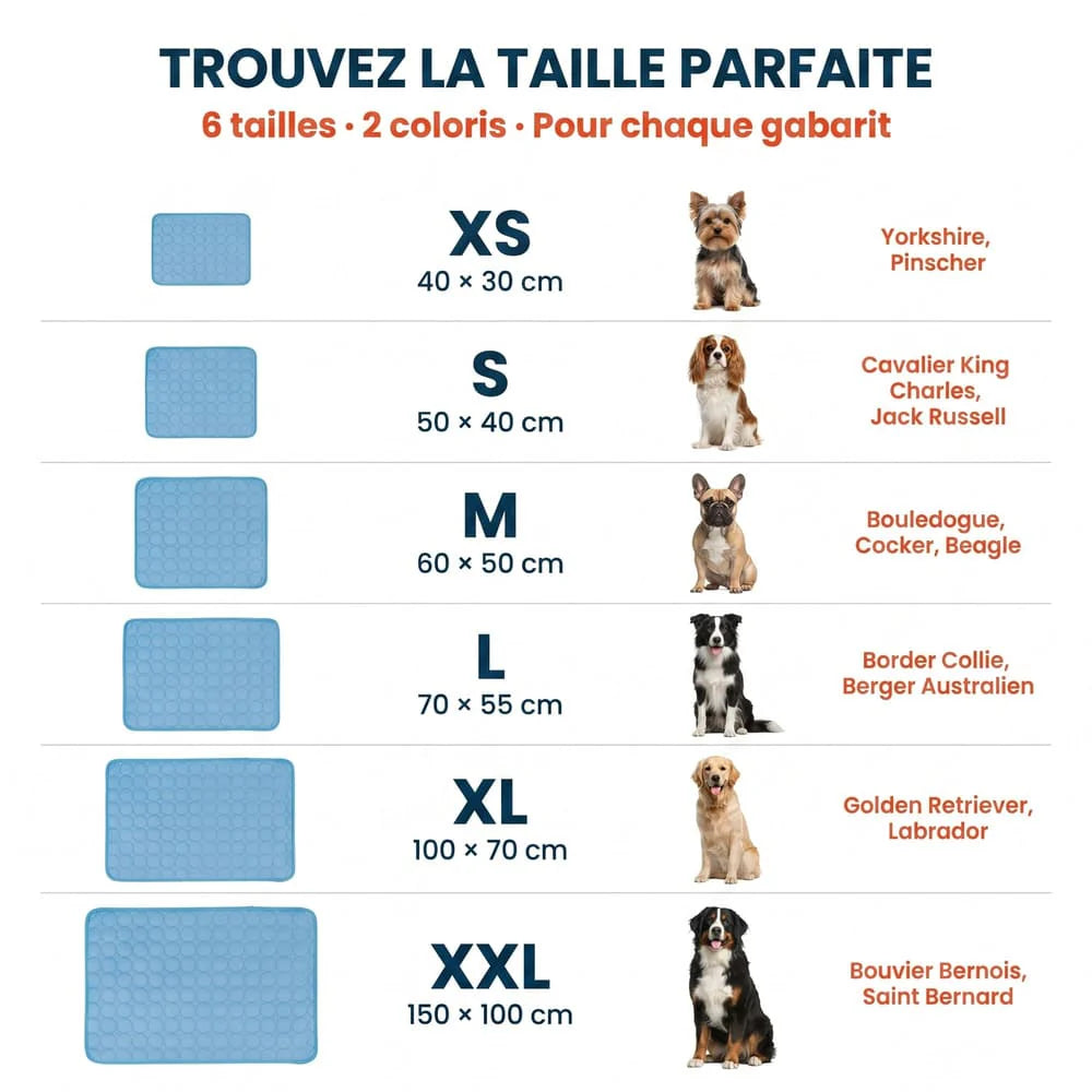 Tapis rafraîchissant pour chien sans gel